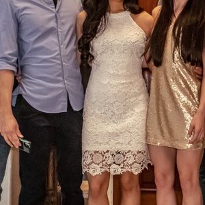 Lulus White Lace dress